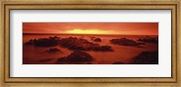 Foggy beach at dusk, Pebble Beach, Monterey County, California, USA Fine Art Print