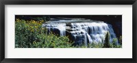 Waterfall in a park, Middle Falls, Genesee, Letchworth State Park, New York State, USA Fine Art Print
