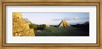Pyramids at an archaeological site, Chichen Itza, Yucatan, Mexico Fine Art Print