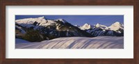 Mountains covered with snow, Snowmass Mountain on left, Capitol Peak on right, Elk Mountains, Snowmass Village, Colorado, USA Fine Art Print