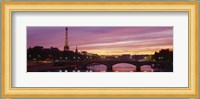 Bridge with the Eiffel Tower in the background, Pont Alexandre III, Seine River, Paris, Ile-de-France, France Fine Art Print