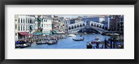 Rialto Bridge & Grand Canal Venice Italy Framed Print