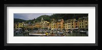 Fishing boats at the harbor, Portofino, Italy Fine Art Print