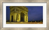 Low angle view of a monument, Arc De Triomphe, Paris, France Fine Art Print