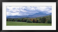 Clouds over a grassland, Mt Mansfield, Vermont, USA Framed Print