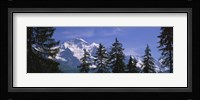 Mountains covered with snow, Swiss Alps, Wengen, Bernese Oberland, Switzerland Fine Art Print