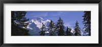 Mountains covered with snow, Swiss Alps, Wengen, Bernese Oberland, Switzerland Fine Art Print