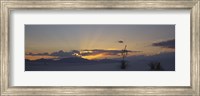 Clouds over a desert at sunset, White Sands National Monument, New Mexico, USA Fine Art Print