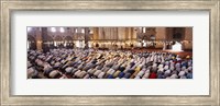 Crowd praying in a mosque, Suleymanie Mosque, Istanbul, Turkey Fine Art Print