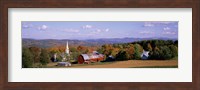 High angle view of barns in a field, Peacham, Vermont Fine Art Print