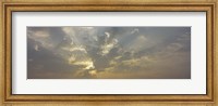 Low angle view of sun shinning behind cloud, Luxembourg City, Luxembourg Fine Art Print