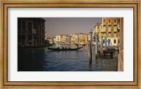 Tourists sitting in a gondola, Grand Canal, Venice, Italy Fine Art Print