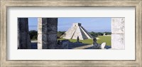 Pyramid in a field, El Castillo, Chichen Itza, Yucatan, Mexico Fine Art Print