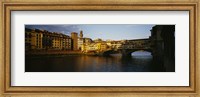 Bridge Across A River, Arno River, Ponte Vecchio, Florence, Italy Fine Art Print
