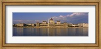 Parliament building at the waterfront, Danube River, Budapest, Hungary Fine Art Print