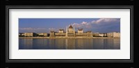 Parliament building at the waterfront, Danube River, Budapest, Hungary Fine Art Print