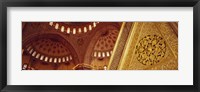 Low angle view of ceiling of a mosque with ionic tiles, Blue Mosque, Istanbul, Turkey Fine Art Print