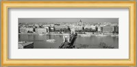 Chain Bridge Over The Danube River, Budapest, Hungary Fine Art Print