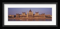 Hungary, Budapest, View of the Parliament building Fine Art Print