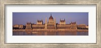 Hungary, Budapest, View of the Parliament building Fine Art Print
