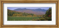 Woman cycling on a road, Stowe, Vermont, USA Fine Art Print