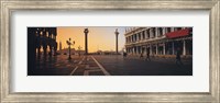 People Walking Across A Street, The Piazetta With Palazzo Ducale And Libreria Vecchia, Venice, Italy Fine Art Print