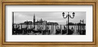 Gondolas with a church in the background, Church Of San Giorgio Maggiore, San Giorgio Maggiore, Venice, Veneto, Italy Fine Art Print