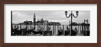 Gondolas with a church in the background, Church Of San Giorgio Maggiore, San Giorgio Maggiore, Venice, Veneto, Italy Fine Art Print