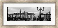 Gondolas with a church in the background, Church Of San Giorgio Maggiore, San Giorgio Maggiore, Venice, Veneto, Italy Fine Art Print