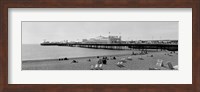 Tourists on the beach, Brighton, England Fine Art Print