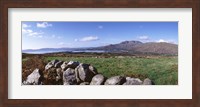 UK, Ireland, Beara Peninsula, Rocks in front of Caha Mountains Fine Art Print