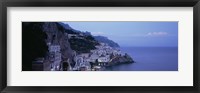 High angle view of a village near the sea, Amalfi, Amalfi Coast, Salerno, Campania, Italy Fine Art Print