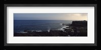 Rock formations at the coast, Punta Suarez, Espanola Island, Galapagos Islands, Ecuador Fine Art Print