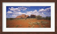Rock formations on a landscape, Olgas, Northern Territory, Australia Fine Art Print