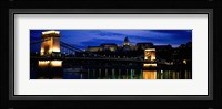 Szechenyi Bridge Royal Palace Budapest Hungary Fine Art Print