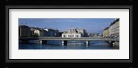 Bridge over a river, Geneva, Switzerland Fine Art Print