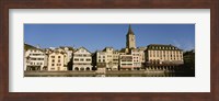 Switzerland, Zurich, Buildings at the waterfront Fine Art Print