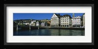 Buildings at the waterfront, Limmat Quai, Zurich, Switzerland Fine Art Print