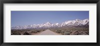 USA, California, Sierra Nevada, Bushes on both sides of a road Framed Print