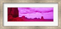 Rock Formations with Purple Clouds, Monument Valley, Arizona, USA Fine Art Print