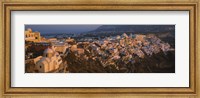 High angle view of buildings in a town, Fira, Santorini, Cyclades Islands, Greece Fine Art Print