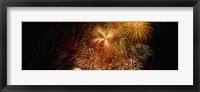 Fireworks exploding at night, Luxembourg Fine Art Print