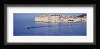 Two boats in the sea, Dubrovnik, Croatia Fine Art Print