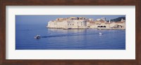 Two boats in the sea, Dubrovnik, Croatia Fine Art Print