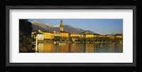 Town At The Waterfront, Ascona, Ticino, Switzerland Fine Art Print
