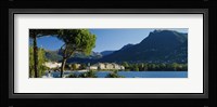 City on the waterfront, Lake Lugano, Lugano, Switzerland Fine Art Print