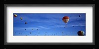 Low angle view of hot air balloons, Albuquerque, New Mexico, USA Fine Art Print