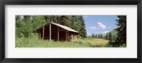 Log Cabin In A Field, Kenai Peninsula, Alaska, USA Fine Art Print