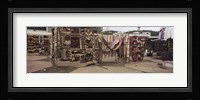 Textile products in a market, Ecuador Fine Art Print