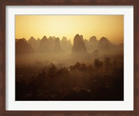 Sunrise in Mountains Guilin China Fine Art Print